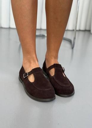 Туфлі жіночі замшеві шоколадні