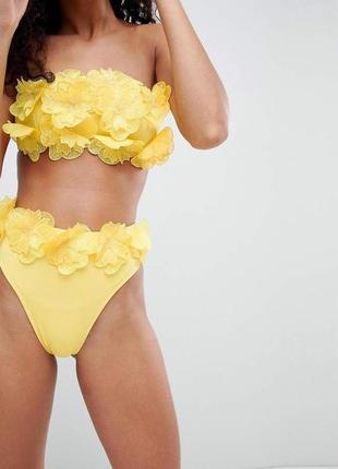 Яркий желтый купальник asos