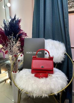 Сумка dolce&gabbana sicily красная 96068