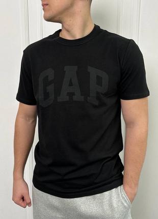 Мужская футболка gap black, черная, оригинал