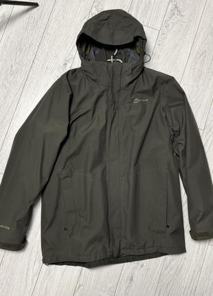 Мембранна утеплена куртка berghaus 3in1 jacket gore tex  колір хакі  розмір  ххл заміри на фото