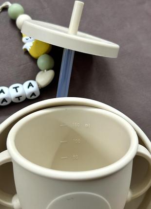 Силіконовий посуд для першого прикорму. тарілки на присосці