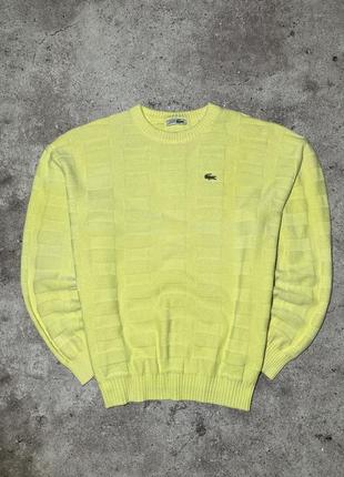 Винтажный свитер lacoste крупной вязки