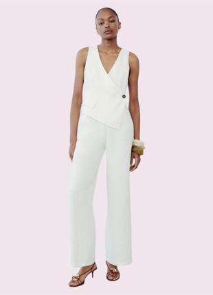 Комбинезон брючный белый m zara