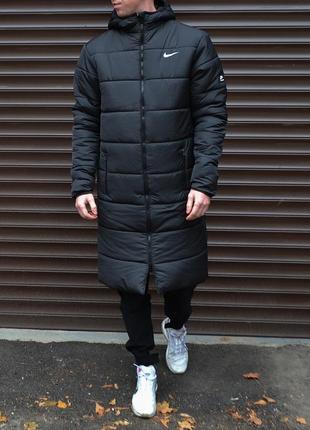 Куртка парка nike мужская удлиненная зимняя2 фото