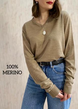 Джемпер з вовни мериноса від selected homme батал вовна мериноса