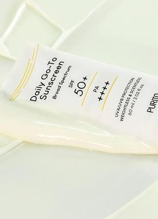 Уценка/ солнцезащитный крем для чувствительной кожи purito daily go-to sunscreen spf50+ pa++++ 15 мл