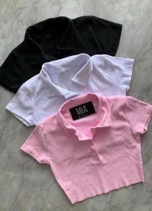 Must have , стильний топ поло, футболка, кроп