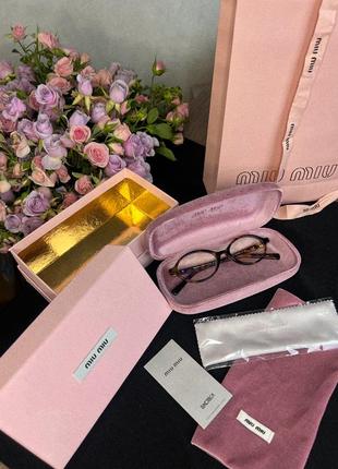 Miu miu очки mu 09xv honey havana леопардовые миумиу