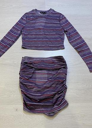 Костюм топ з міні спідницею, nasty gal, uk10