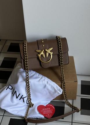 Шкіряна сумка на ланцюжку через плече  p