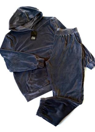 ‼️розпродаж ‼️батальний жіночий велюровий костюм, 4xl (56р)