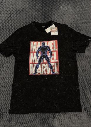 Чоловіча футболка Black panther marvel big logo футболка