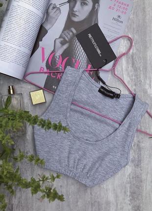 Сірий спортивний топ ххс - c / серый спортивный топ