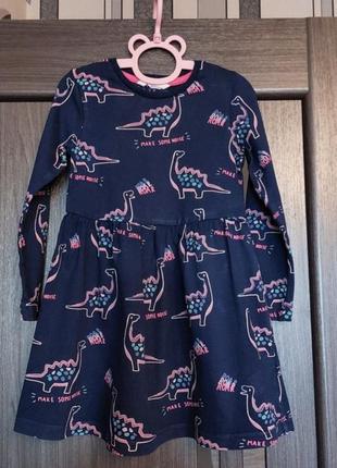🌿 яркое платье marks & spencer на девочку 3-4 лет