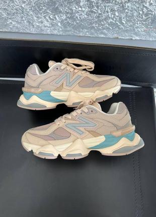 Кроссовки new balance 9060 ivory cream pink sand