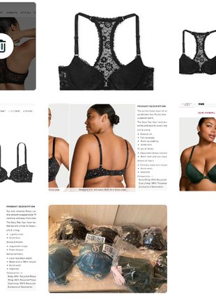 Бюстгальтеры victoria's secret_оригинал (четыре_см. фото и описание)