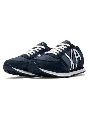 👟 чоловічі кросівки armani exchange ax dark navy 👟
