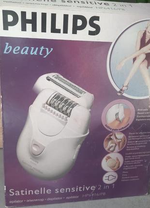 Эпилятор бритва 2 в 1 philips hp6416pb