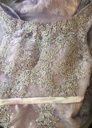 Изумительное лавандовое платье на выпускной или свадьбу4 фото