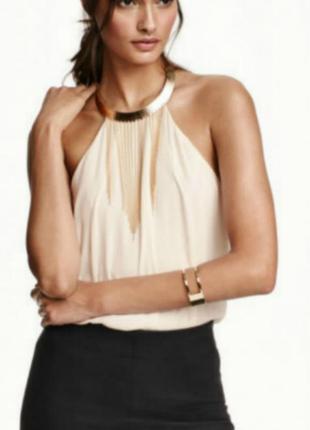 Яркий молочный топ h&m, made in india, 💯 оригинал, молниеносная отправка