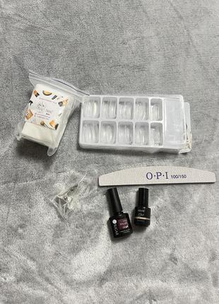 Стартовый набор для маникюра / розовый гель лак / стартовый набор маникюра