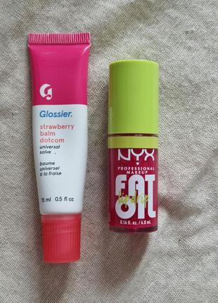 Бальзам оригинал glossier strawberry nyx supermodel