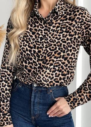 Рубашка молодежная с принтом лео