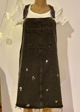 Джинсовый сарафан, denim, l 🖤1 фото