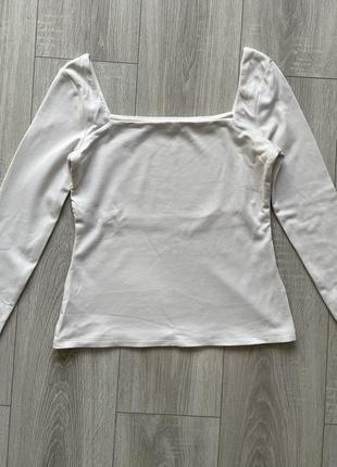 Белый лонгслив zara