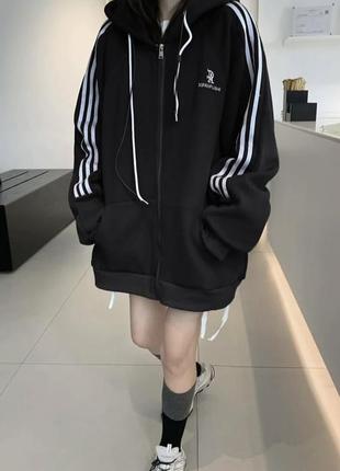 Зипка черная без утепления high street haradjuku