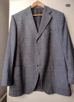 Мужской пиджак  из шерсти и шелка lubiam 54r