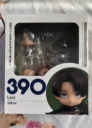 Збірна рухома фігурка недороїд 390 nendoroid леві аккерман (levi) з аніме атака титанів