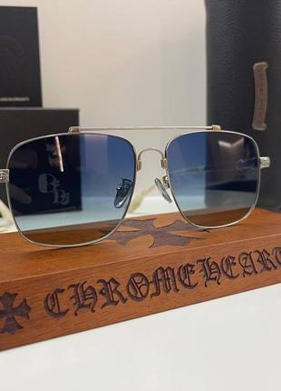 Очки chrome hearts titanium, синие 47987