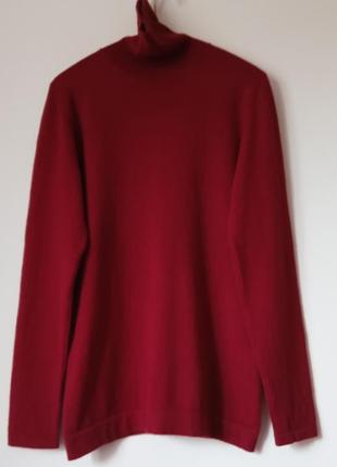 Свитер женский трендового винного цвета из 100% кашемира.l.