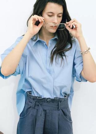 Рубашка поплиновая с карманом