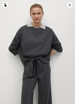 Трикотажный костюм mango, s, темно-серый