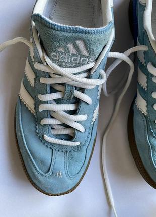 Кроссовки adidas оригинал кожа замш голубые унисекс размер 40-41
