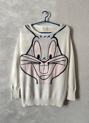Красива весела кофта светр пуловер бавовна bershka knitwear2 фото