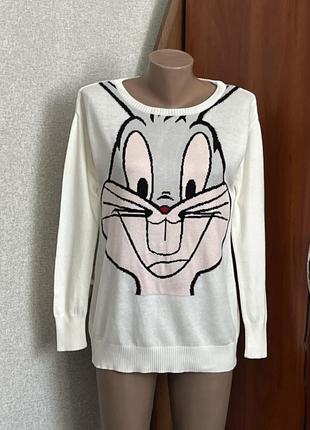 Красива весела кофта светр пуловер бавовна bershka knitwear4 фото