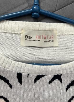 Красива весела кофта светр пуловер бавовна bershka knitwear6 фото