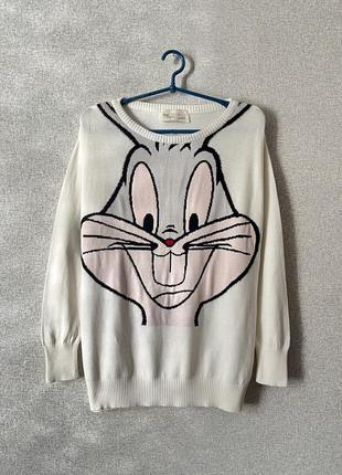 Красива весела кофта светр пуловер бавовна bershka knitwear5 фото