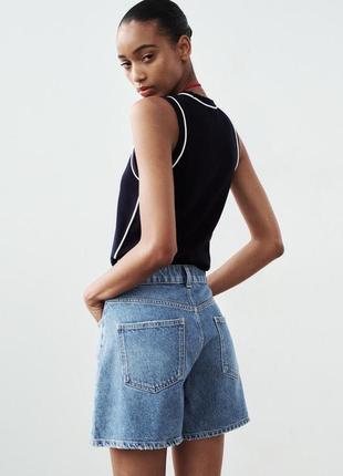 Джинсовые шорты свободного кроя zara - 38