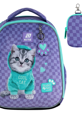 Рюкзак шкільний каркасний kite education studio pets sp25-555s-2