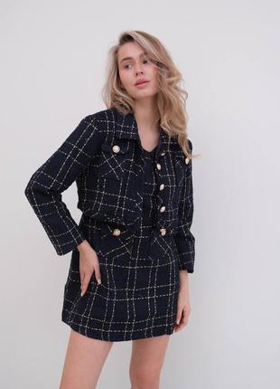 Элегантный твидовый костюм