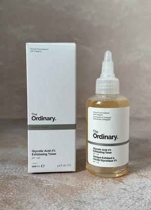 The ordinary - glycolic acid 7% exfoliating toner - очищающий тоник-эксфолиант, 100 ml