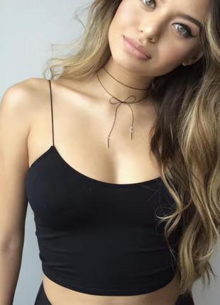 Безшовний подовжений жіночий топ | комфортний бра-брелет на тонких бретелях зі знімними чашками