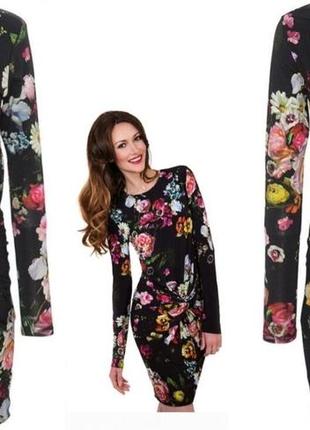 Облегающее платье ted baker izzie с цветочным принтом, размер 2
