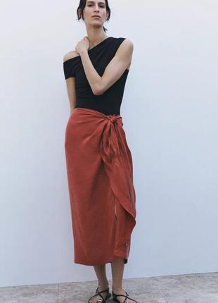 Юбка zw collection средней длины с узлом