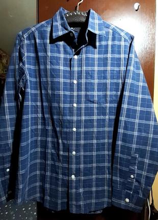 Брендовая рубашка в клетку, шикардосная тонкая сорочка
